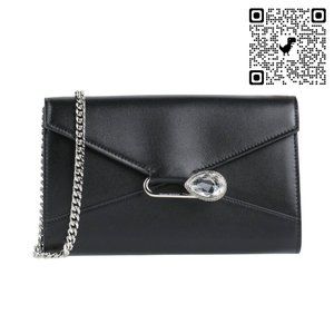ALEXANDER MCQUEEN Pin Calfskin Wallet on a Chain